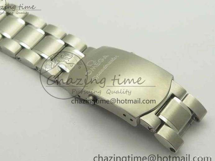 0217 UrbanChic Speedmaster Moonwatch OMF 1:1 Best Edition White Dial Black Hand on SS Bracelet A 8045